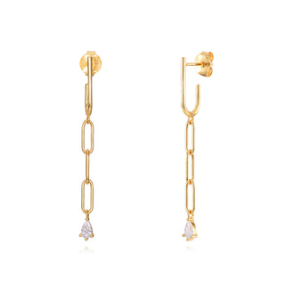 Long Diamond Chain - Earrings