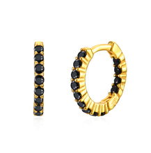 Load image into Gallery viewer, Black Double Strass - Earrings
