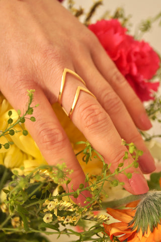 Cool Double V - Ring