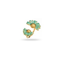 Double Blue Daisies - Ring