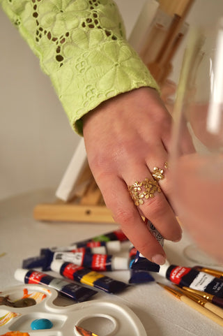 Double Joline Flowers - Ring