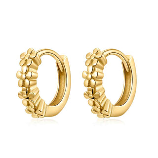 Golden Flower Hoopie - Earring(s)