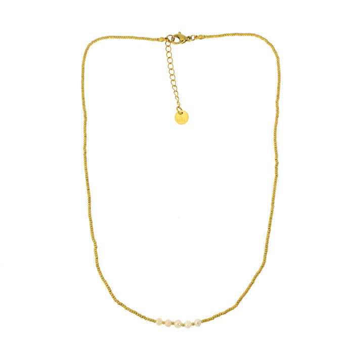 Gold Pippa Pearls - Necklace