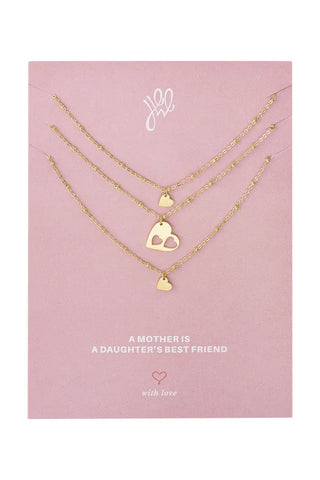 Three Mother Daughter Hearts - Necklace