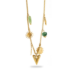 Green December Charms - Necklace