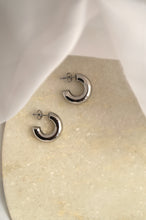 Load image into Gallery viewer, Silver Chunky Hoops - Earrings
