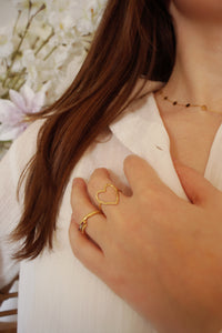 Golden Fine Heart - Ring