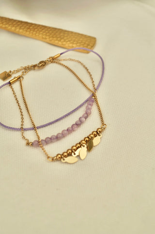 Lila Multi Feathers (3 in 1)- Bracelet
