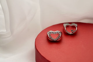 Silver Chunky Heart - Ring
