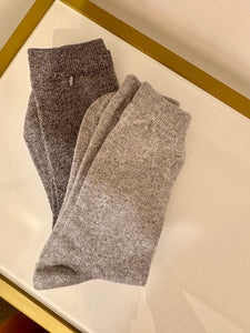 Long Light Grey Glitter - Socks