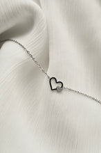 Load image into Gallery viewer, Silver Sparkly Hearts - Bracelet
