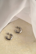 Load image into Gallery viewer, Silver Chunky Hoops - Earrings
