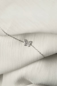 Silver Diamond Butterfly - Bracelet