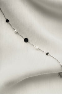 Silver Circle Pearls - Bracelet