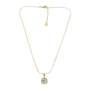 White Marmer Treasure- Necklace