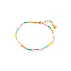 Multi Color Pearls - Ankle Bracelet