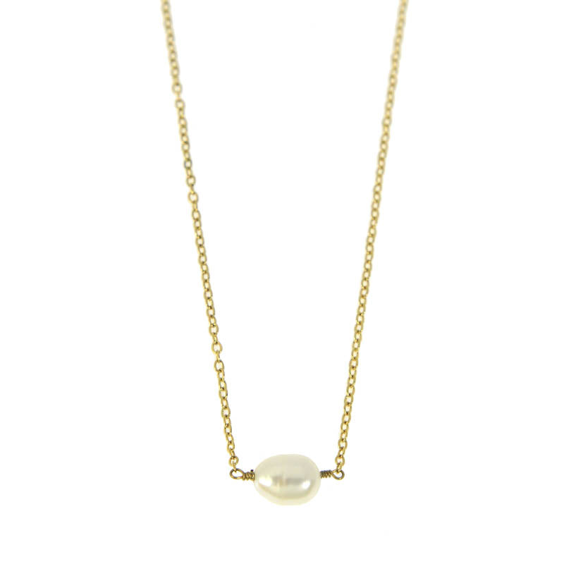 Rectangular Pearl - Necklace