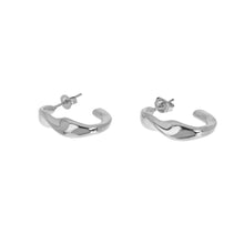 Load image into Gallery viewer, Silver Farah Hoops - Earrings
