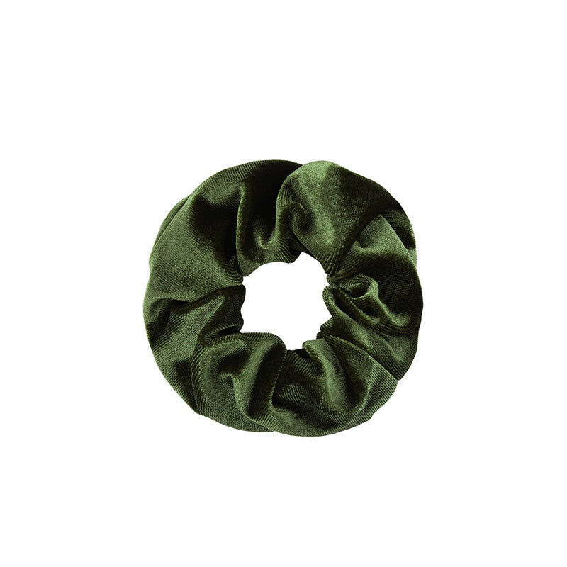 Kaki Velvet - Scrunchie