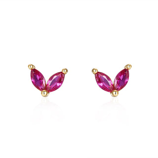Pink Butterfly Stud - Earrings