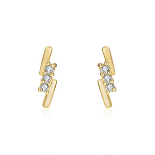 Gold Bliksem Stud - Earring(s)
