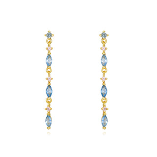 Blue Floral - Earrings