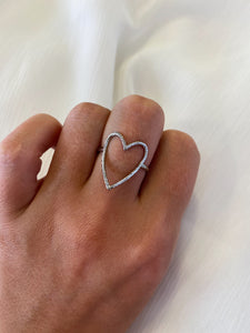 Silver Fine Heart - Ring