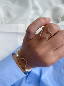 Golden Fine Heart - Ring