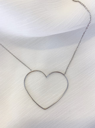 Silver Elegant Heart - Necklace