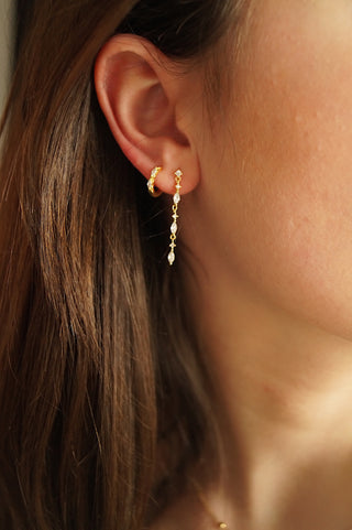 White Lush Hoops - Earrings