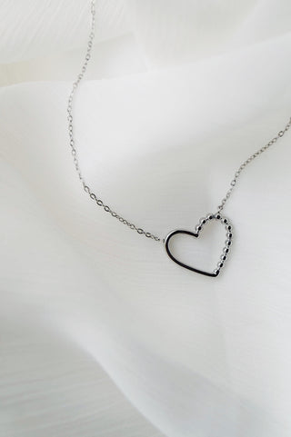 Silver Twisted Heart - Necklace