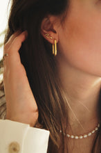 Load image into Gallery viewer, Oval Chiara Hoops - Earrings
