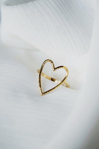 Golden Fine Heart - Ring