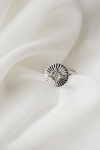 Silver Diamond Star - Ring
