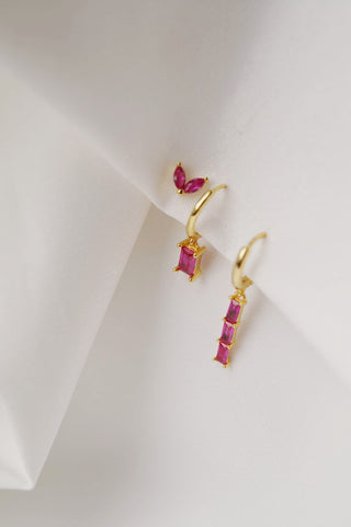 Pink Butterfly Stud - Earrings