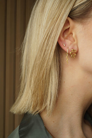 White Triple Cutie - Earrings