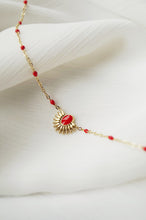 Load image into Gallery viewer, Half Red Sun - Necklace
