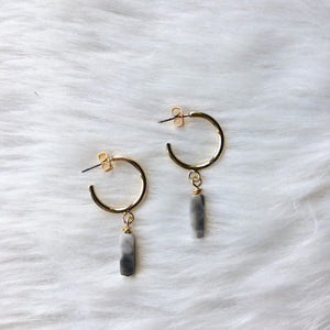 Grey Marmer - Earrings