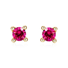 Load image into Gallery viewer, Pink Simple Diamond Stud - Earring(s)
