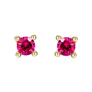 Pink Simple Diamond Stud - Earring(s)