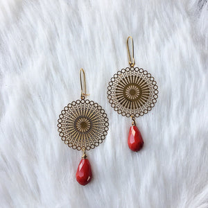 Elegant Red - Earrings