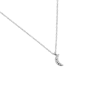 Silver Christmas Moon - Necklace