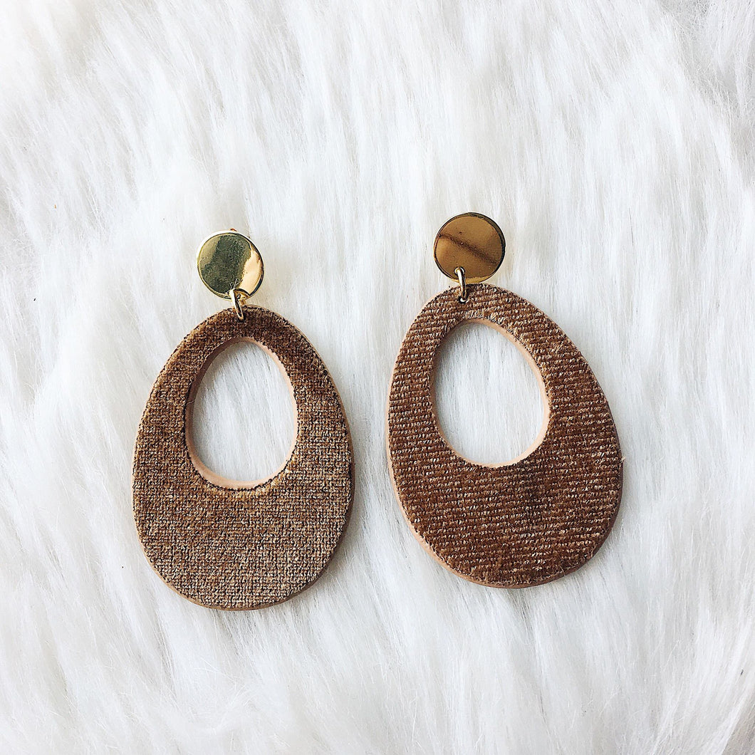 Brown Velvet - Earrings